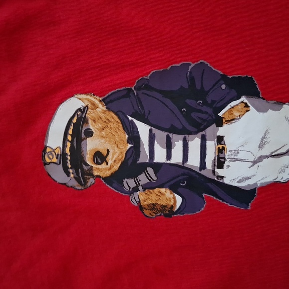 Polo Ralph Lauren Red Baby Shirt with Nautical Polo Bear (3 Months) - Picture 2 of 5